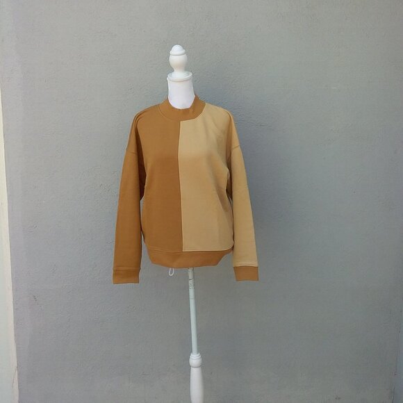 NEW Madewell Top Women's Size Small Knit Two-Tone Knit Purdue Gold HOST PICK - Picture 8 of 9